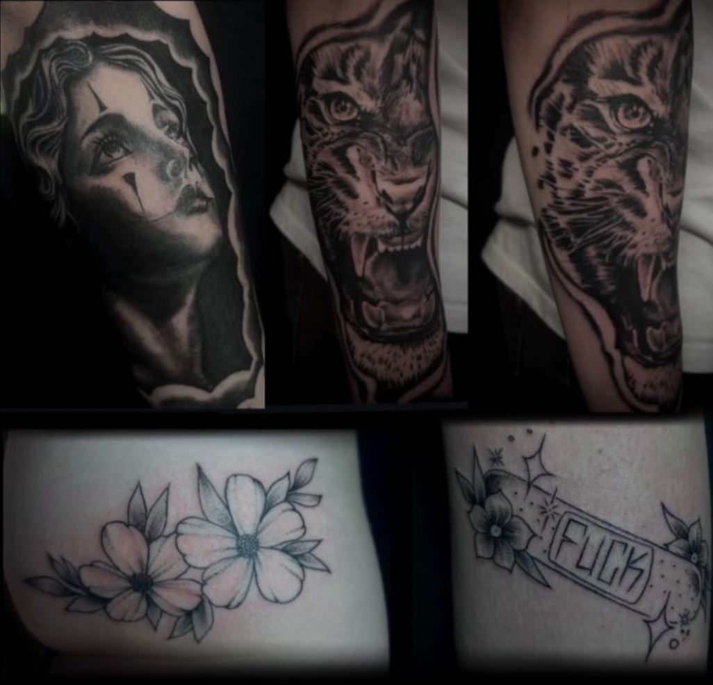 Custom black and grey tattoo work at Outlander Tattoo