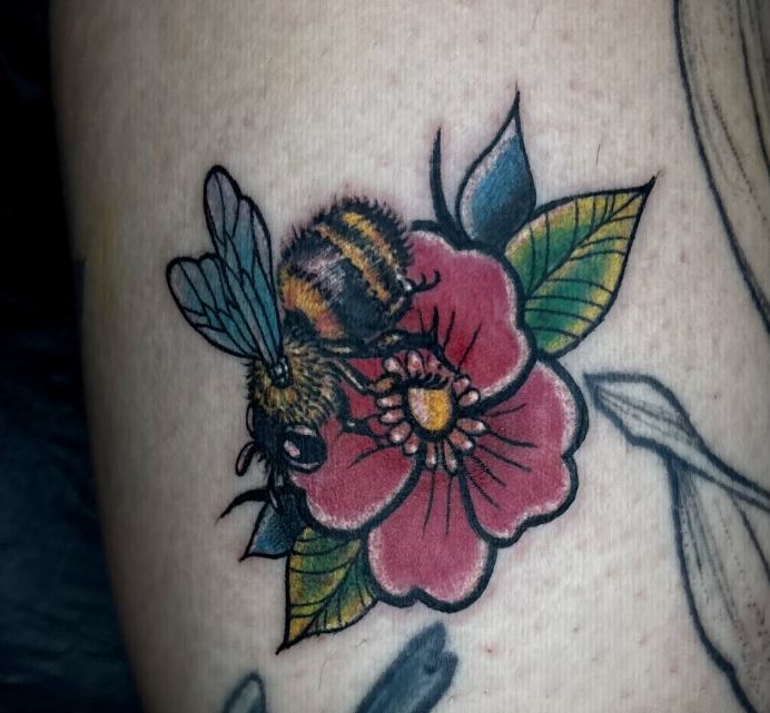 Custom traditional tattoo work at Outlander Tattoo