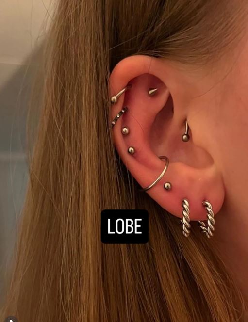 Lobe piercing portfolio