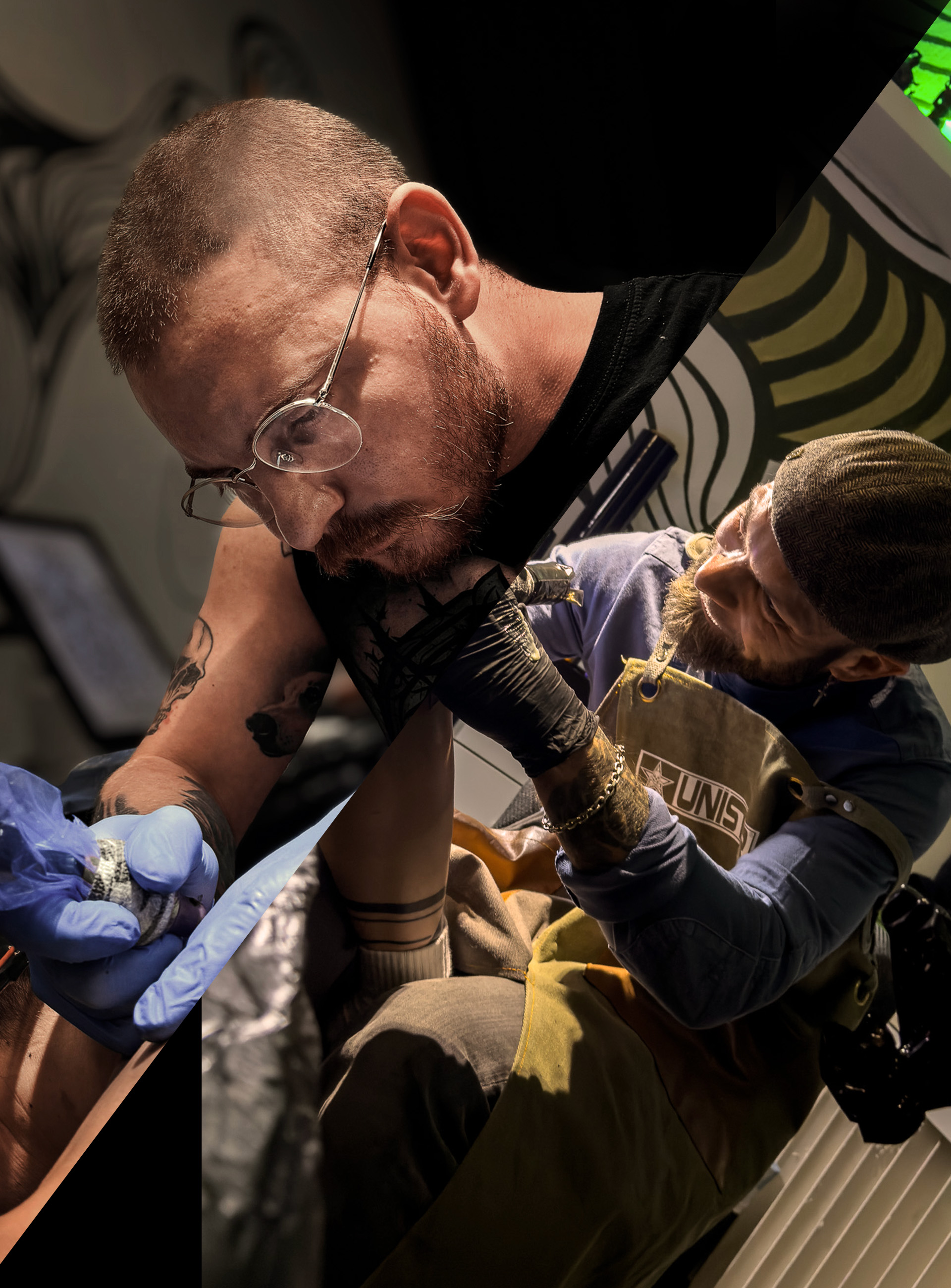 Custom black and grey tattoo work at Outlander Tattoo